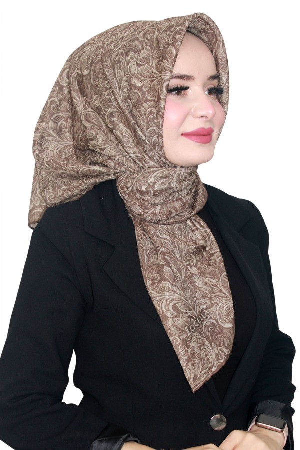 Locella Özel Kahve Serisi Soft (Pamuk) Eşarp 4236-7