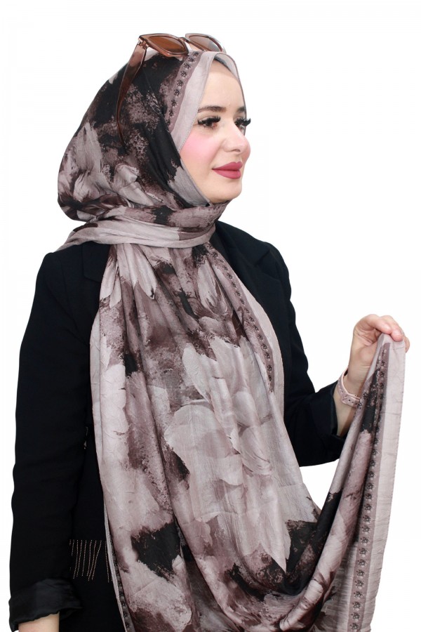 Mira İpek Bambu Crash Şal 5140-1