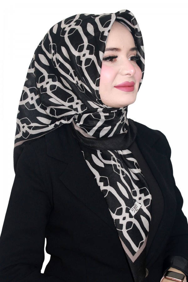 Lemonde Desenli Müslin Eşarp 4231-2