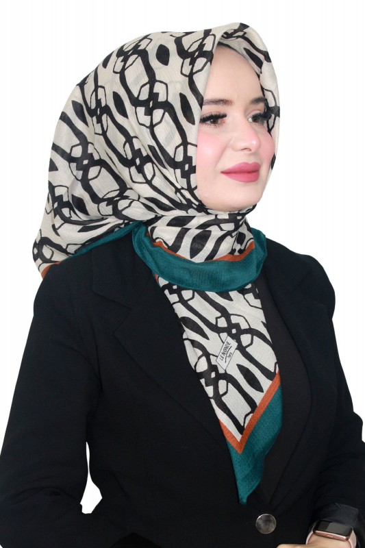 Lemonde Desenli Müslin Eşarp 4231-4