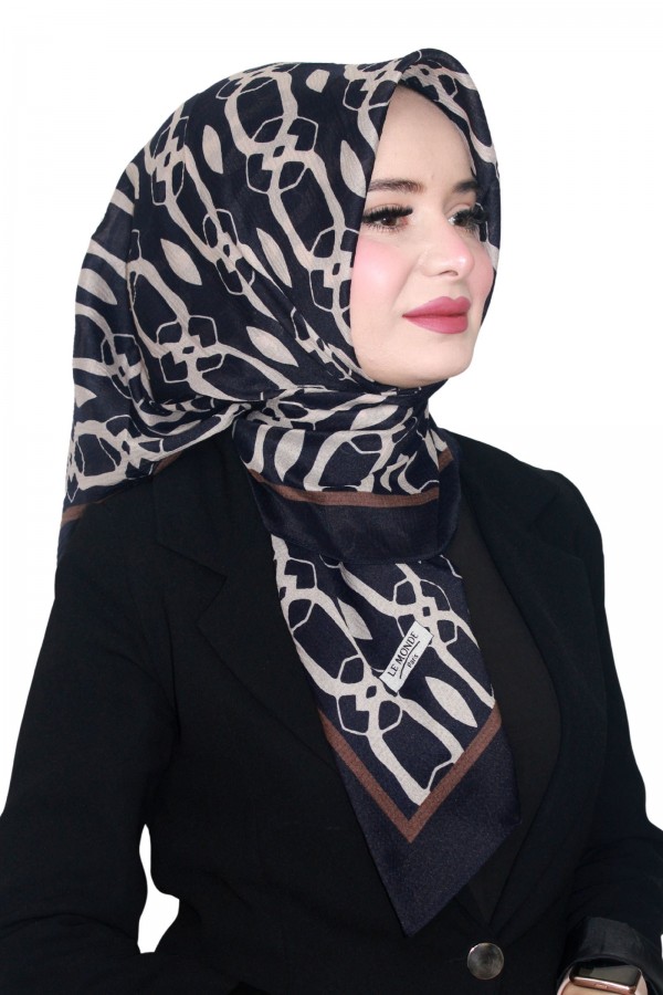 Lemonde Desenli Müslin Eşarp 4231-5