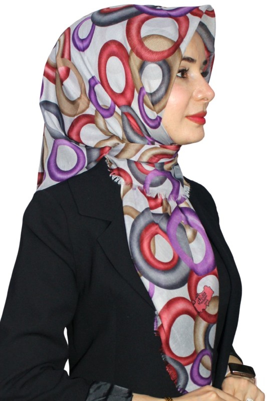Pamuk Keten Flamlı Eşarp 1030-15