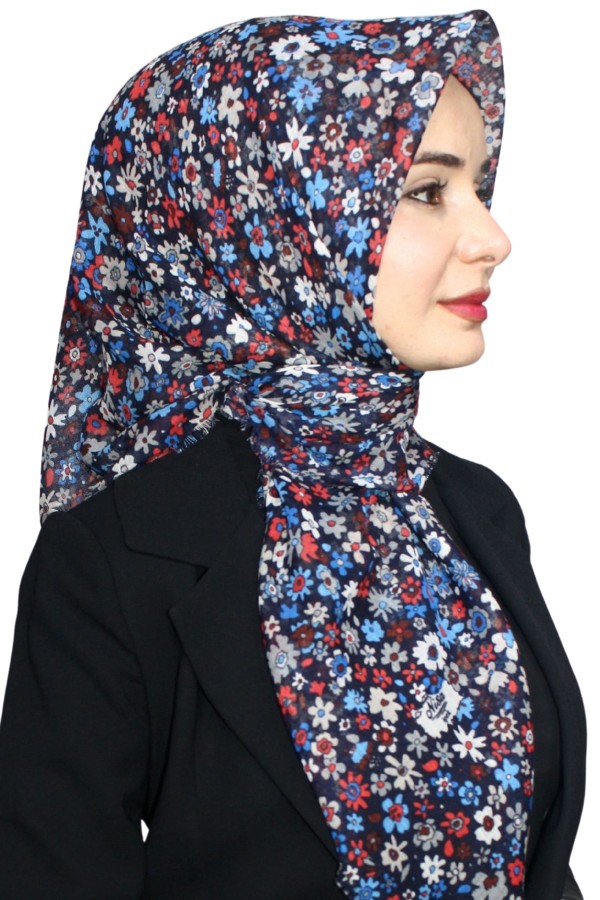 Pamuk Keten Flamlı Eşarp 1032-4