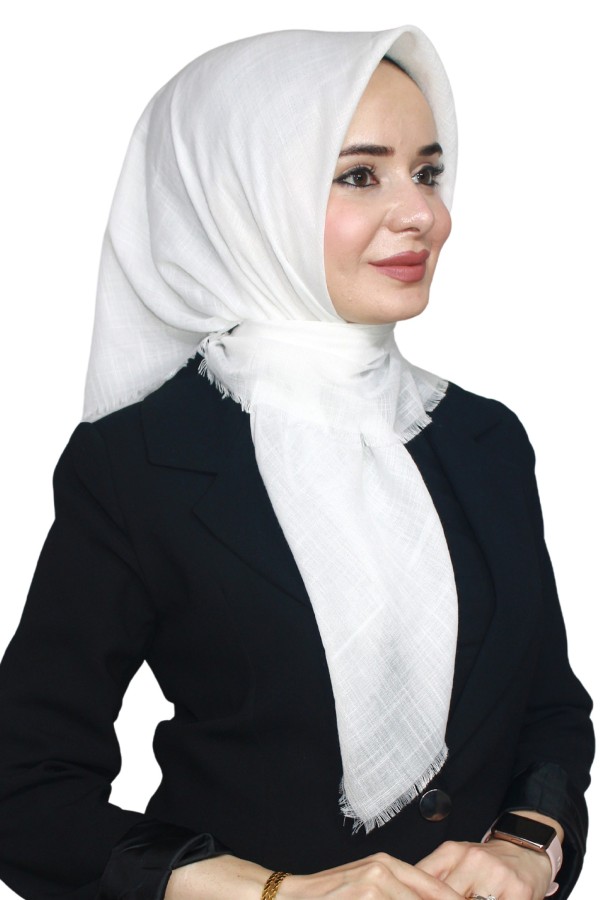 Tek Renk Flamlı Eşarp 1025-19