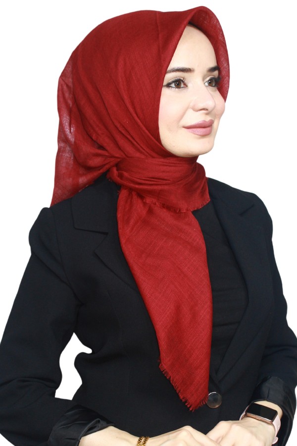 Tek Renk Flamlı Eşarp 1025-18