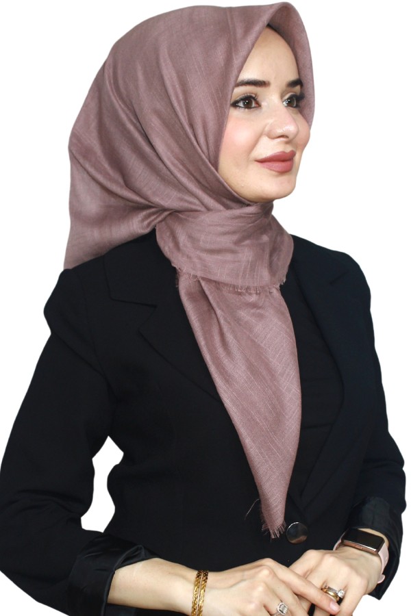 Tek Renk Flamlı Eşarp 1025-17