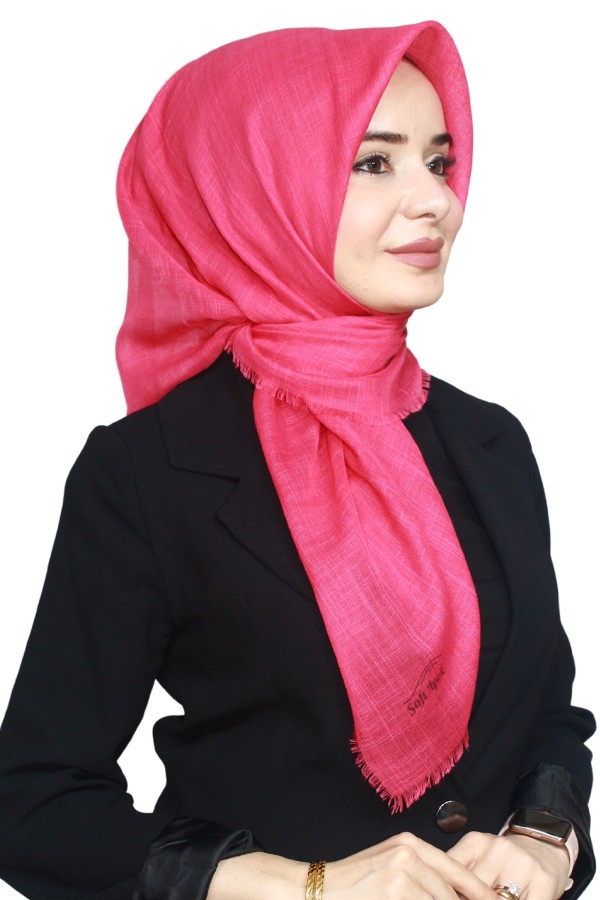 Tek Renk Flamlı Eşarp 1025-1