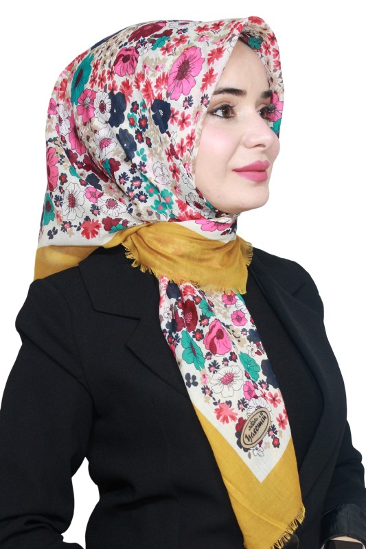 Yasemin Pamuk Flamlı Eşarp 1001-14