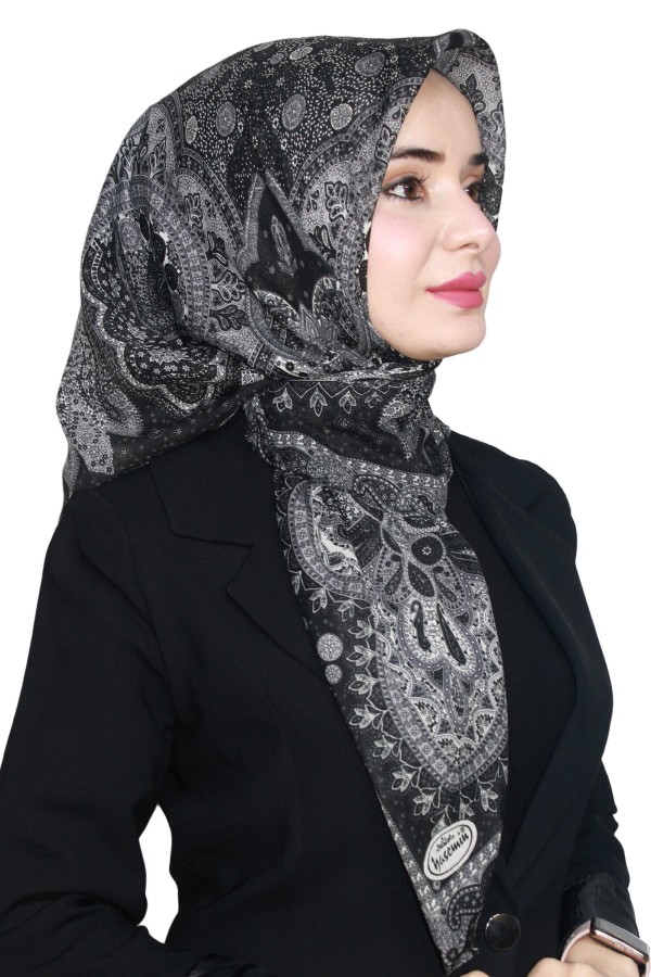 Yasemin Pamuk Flamlı Eşarp 1004-8