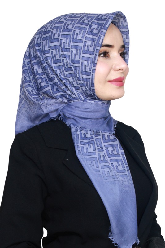 Pamuk Flamlı Eşarp 1006-11- Kehribar-Flamlı Eşarp