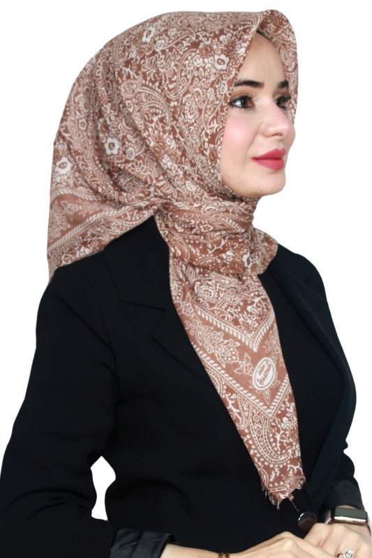 Yasemin Pamuk Flamlı Eşarp 1008-7