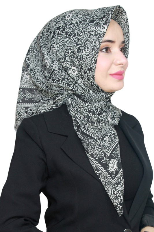 Yasemin Pamuk Flamlı Eşarp 1008-5