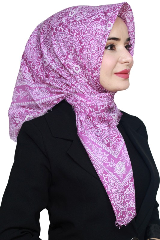 Yasemin Pamuk Flamlı Eşarp 1008-18- Yasemin-Flamlı Eşarp