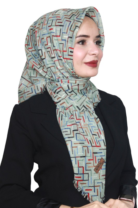 Sinem Pamuk Keten Flamlı Eşarp 1015-8