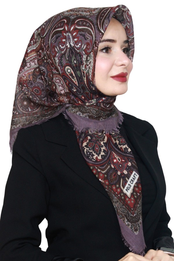 Pamuk Keten Flamlı Eşarp 1013-14