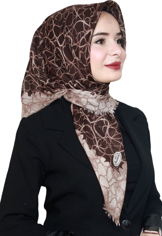 Yasemin Pamuk Flamlı Eşarp 1009-26- Yasemin-Flamlı Eşarp