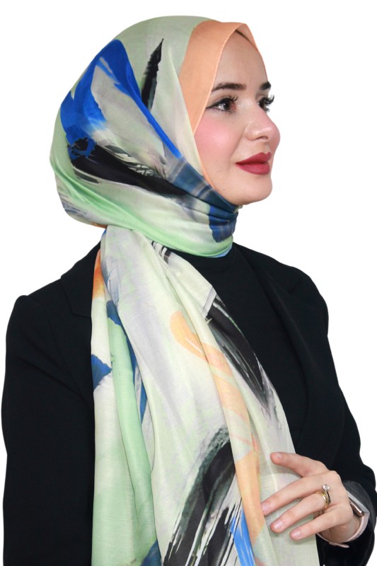 Desenli Soft Şal 5013-10- Lemonde-Soft Şal