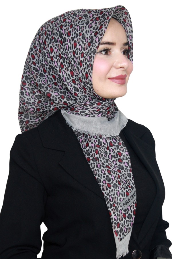 Pamuk Keten Flamlı Eşarp 1020-9