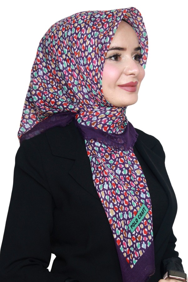 Pamuk Keten Flamlı Eşarp 1020-5