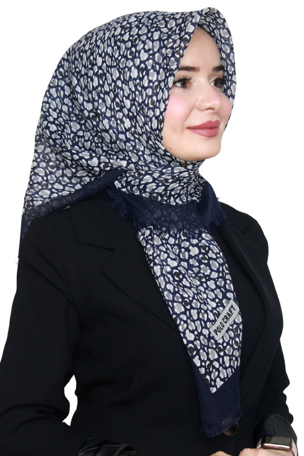 Pamuk Keten Flamlı Eşarp 1020-22