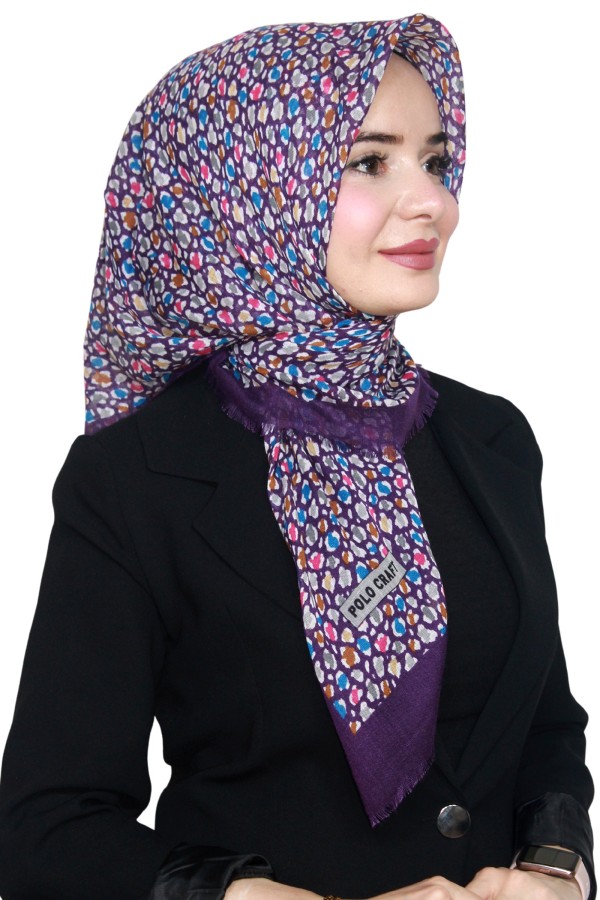 Pamuk Keten Flamlı Eşarp 1020-21