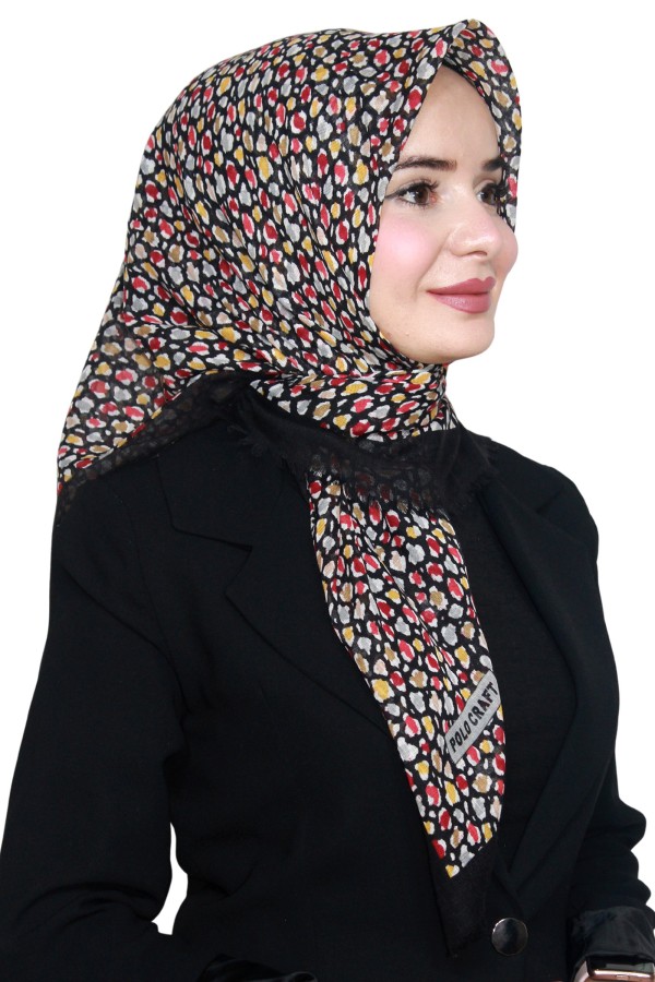 Pamuk Keten Flamlı Eşarp 1020-19