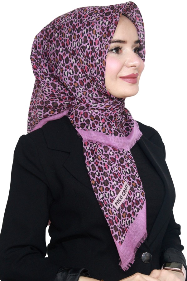 Pamuk Keten Flamlı Eşarp 1020-18