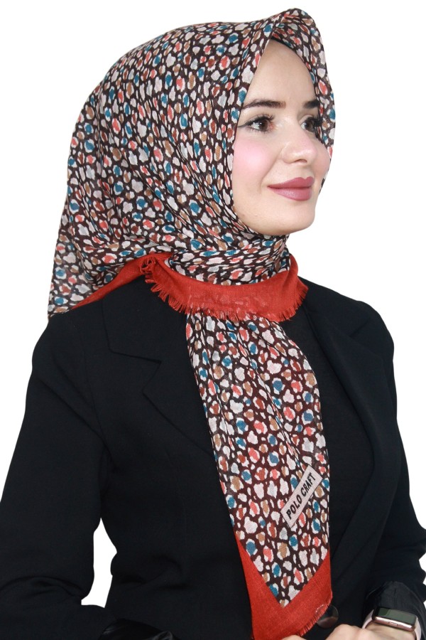 Pamuk Keten Flamlı Eşarp 1020-17