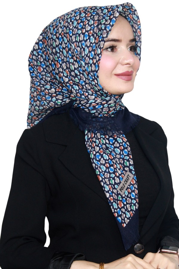 Pamuk Keten Flamlı Eşarp 1020-14