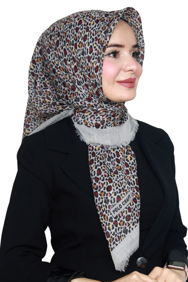 Pamuk Keten Flamlı Eşarp 1020-13