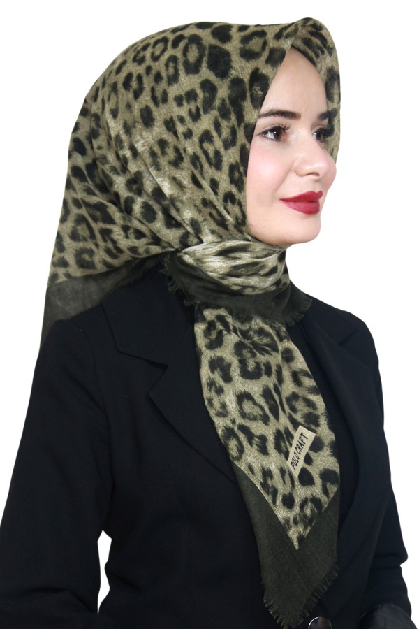 Pamuk Keten Flamlı Eşarp 1029-4