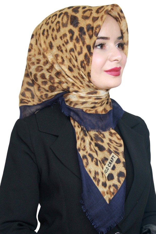 Pamuk Keten Flamlı Eşarp 1029-8