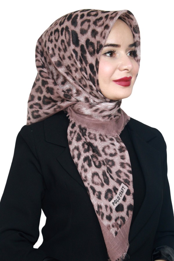 Pamuk Keten Flamlı Eşarp 1029-6