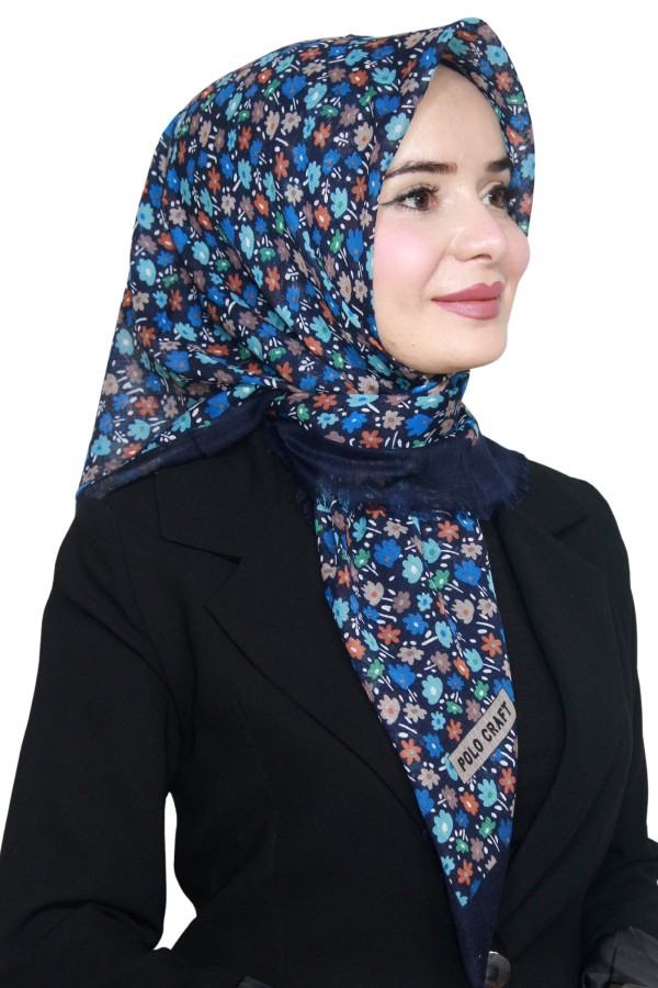 Pamuk Keten Flamlı Eşarp 1022-5