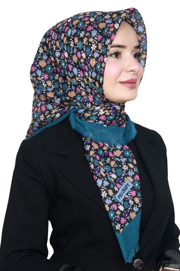Pamuk Keten Flamlı Eşarp 1022-20