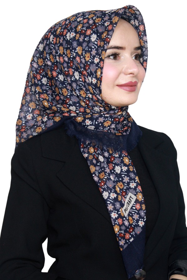 Pamuk Keten Flamlı Eşarp 1022-17