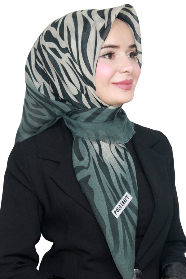 Pamuk Keten Flamlı Eşarp 1026-9