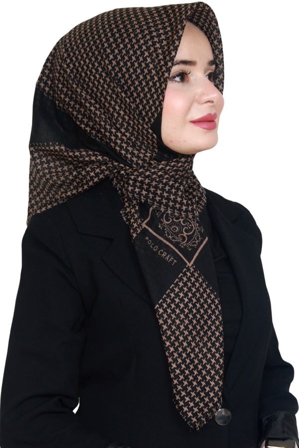 Pamuk Keten Flamlı Eşarp 1027-30