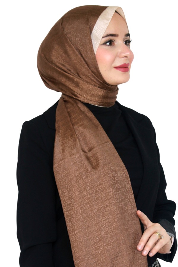 Levidor Jakarlı Monogram Şal 5023-27