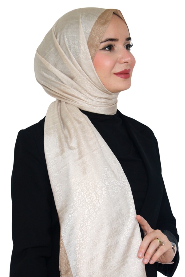 Levidor Jakarlı Monogram Şal 5023-23