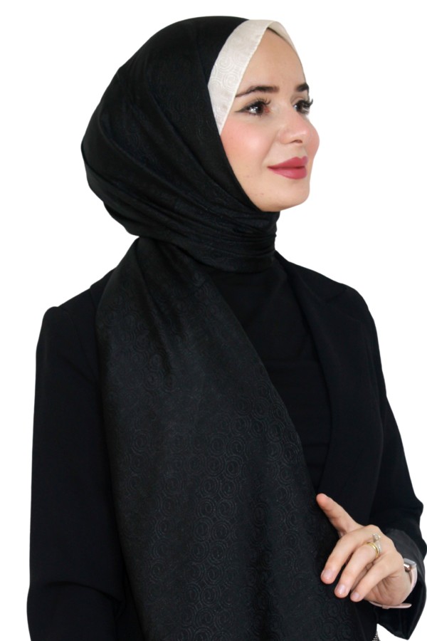 Levidor Jakarlı Monogram Şal 5023-22