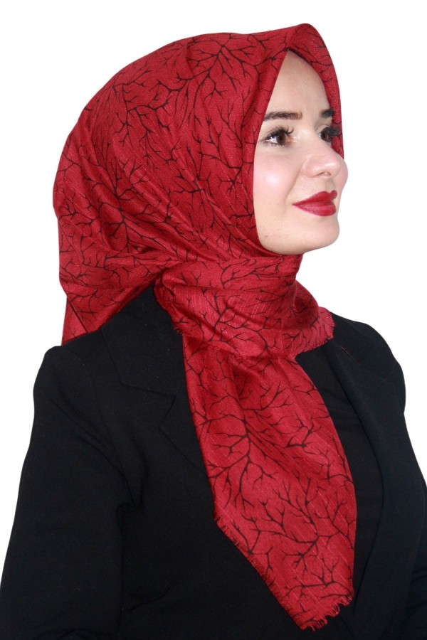 Pamuk Keten Flamlı Eşarp 1041-12
