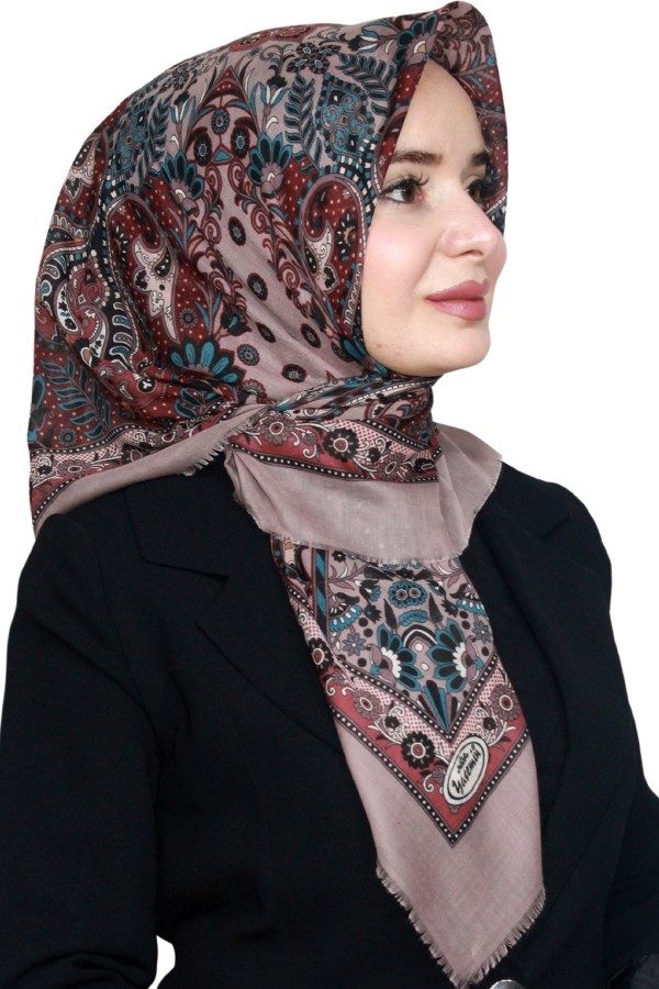 Pamuk Keten Flamlı Eşarp 1040-13