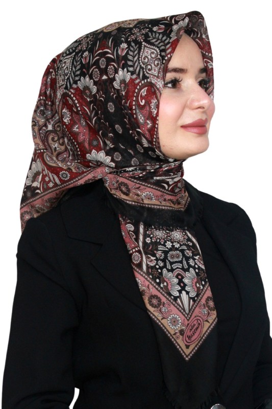 Pamuk Keten Flamlı Eşarp 1040-9