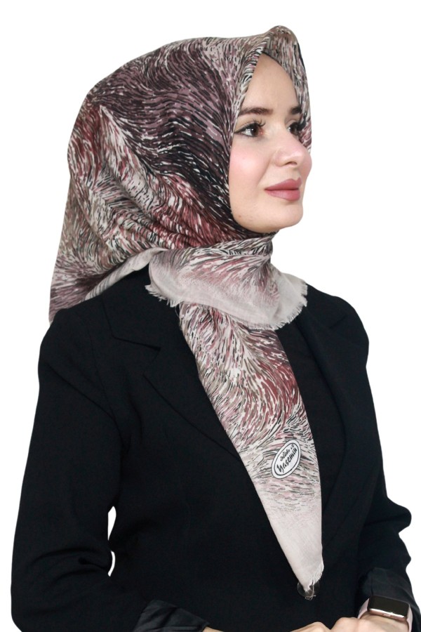 Pamuk Keten Flamlı Eşarp 1043-4