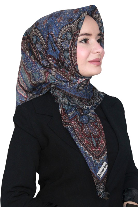 Pamuk Keten Flamlı Eşarp 1042-3