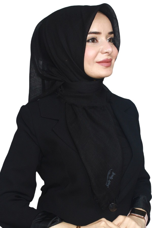 Tek Renk Flamlı Eşarp 1025-5
