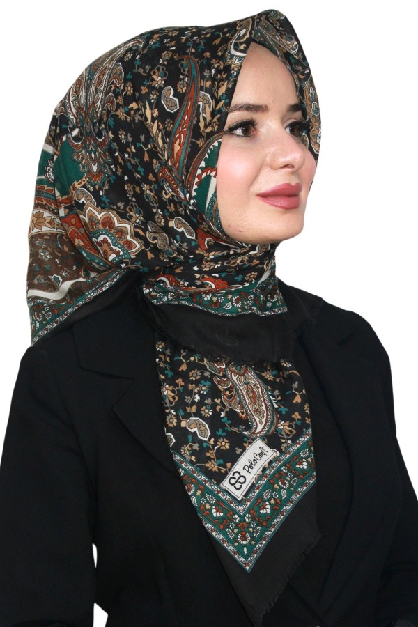 Pamuk Keten Flamlı Eşarp 1047-1