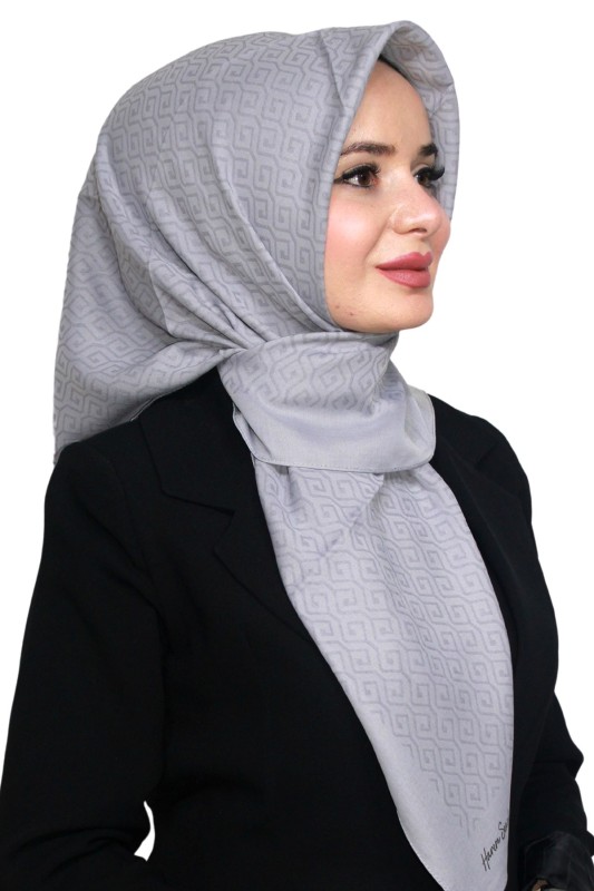 Pamuk Jakarlı Eşarp 4103-18- Harem Scarf-Soft Eşarp