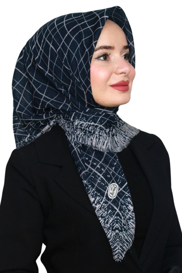 Yasemin Pamuk Flamlı Eşarp 1007-11